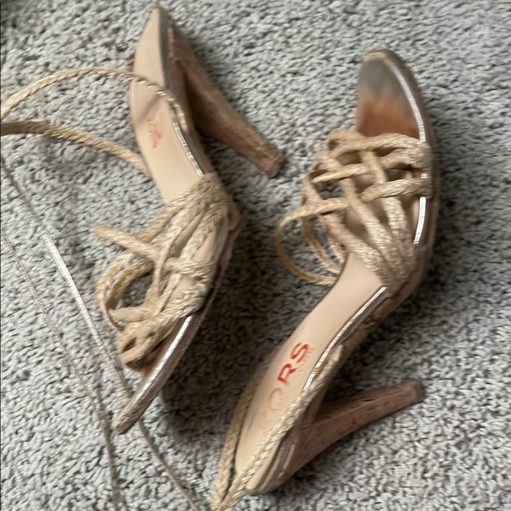 KORS Michael Kors Tan strappy cork sandals